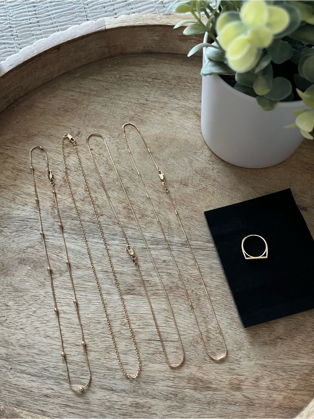 ROSE GOLD NECKLACES AND RING π - Picture 4 of 5